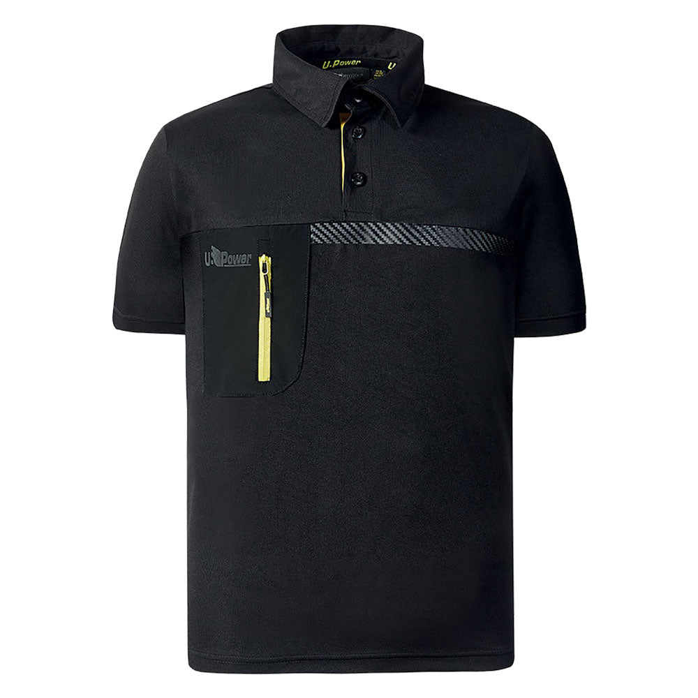 POLO 'LIBRA' taglia XXL - black carbon UPOWER