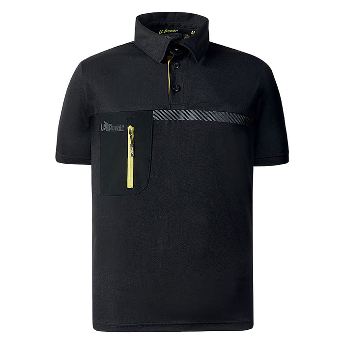 POLO 'LIBRA' taglia XXL - black carbon UPOWER