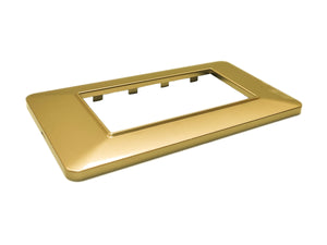 SANDASDON Placca Basic 4M Oro Compatibile Con Vimar Plana