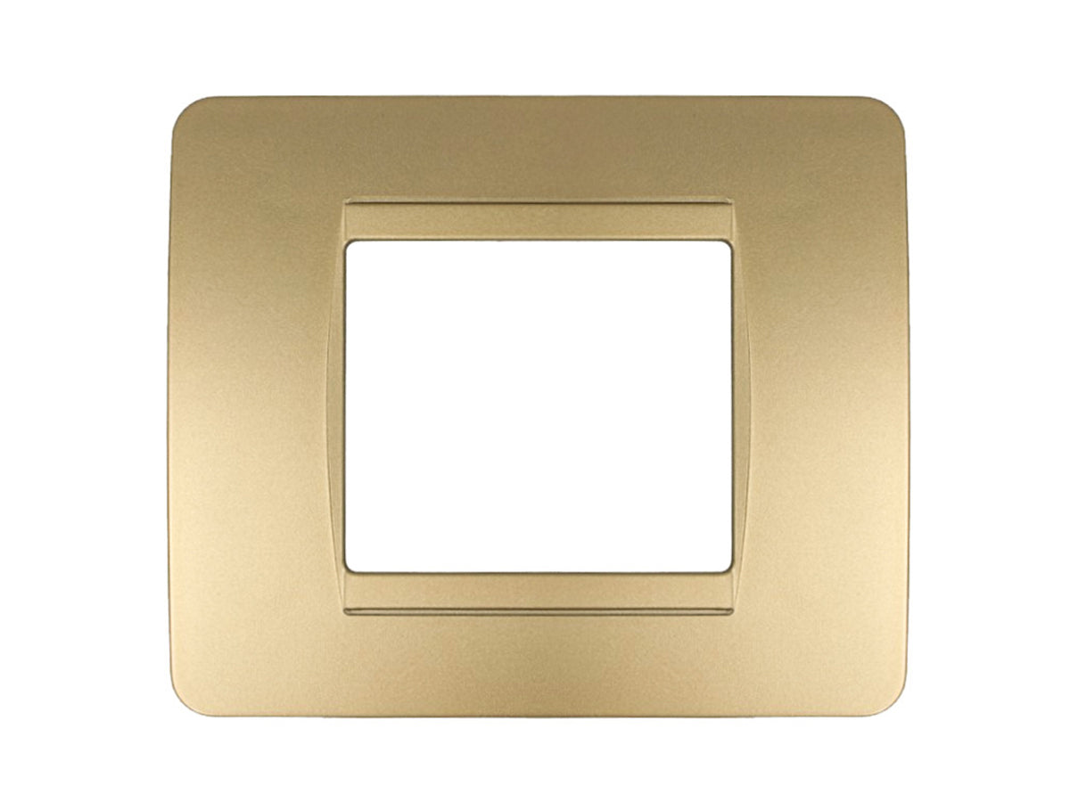 SANDASDON Placca Classic 2M Colore Oro Compatibile Con Con Bticino Matix