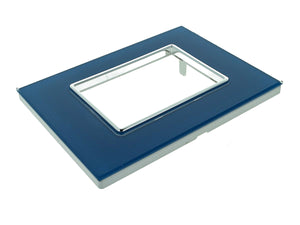 SANDASDON Placca Cristal 3M Blu Capri Effetto Vetro Compatibile Con Con Bticino Axolute