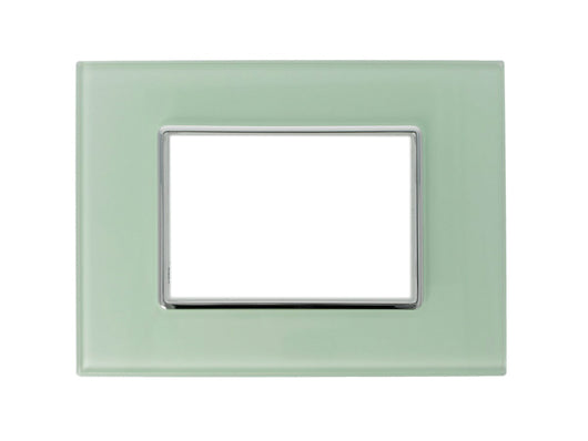 SANDASDON Placca Cristal 3M Verde Biancastro Effetto Vetro Compatibile Con Con Bticino Axolute