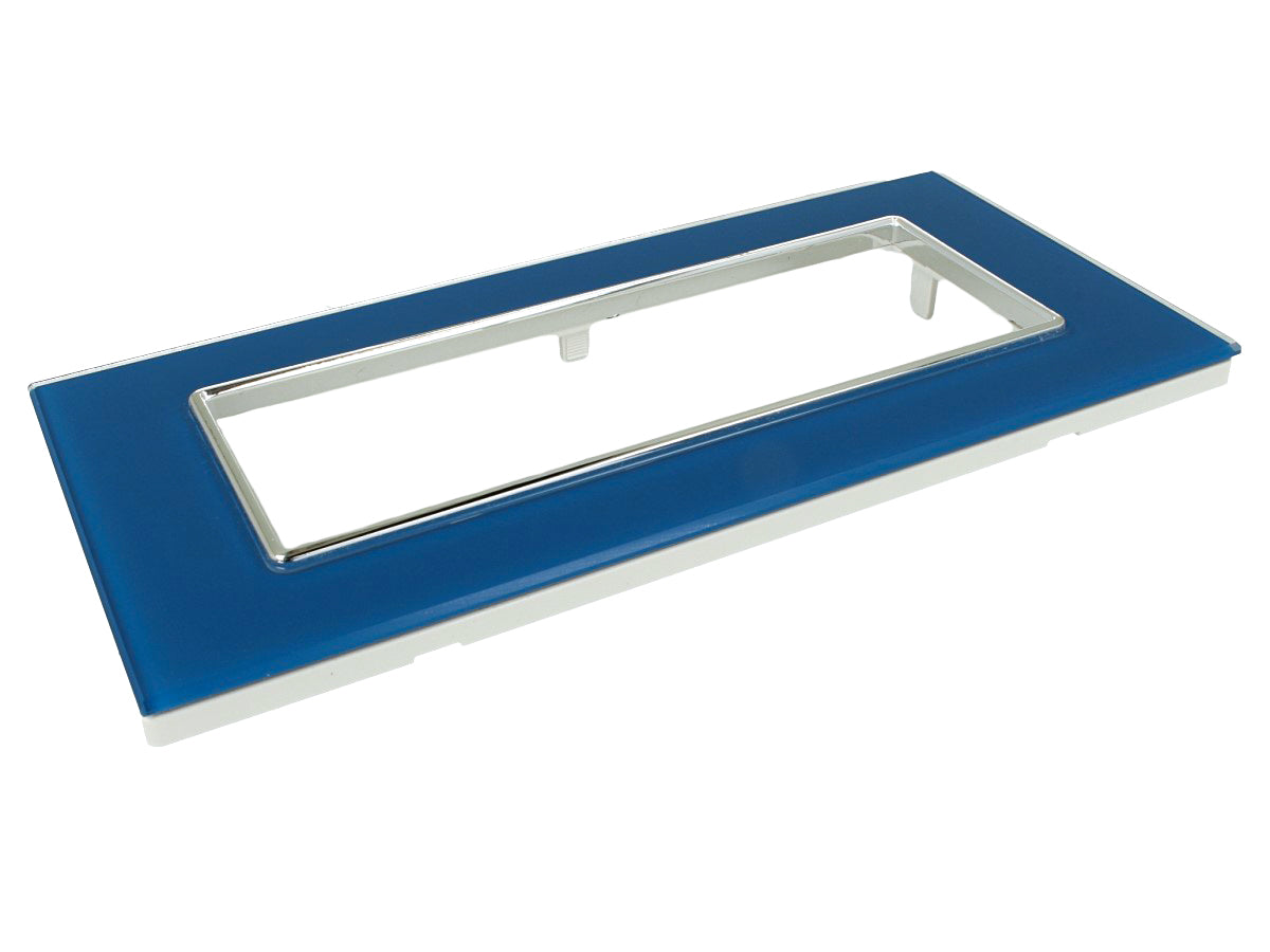 SANDASDON Placca Cristal 6M Blu Capri Effetto Vetro Compatibile Con Con Bticino Axolute