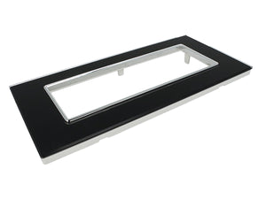 SANDASDON Placca Cristal 6M Nero Effetto Vetro Compatibile Con Con Bticino Axolute