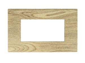 SANDASDON Placca Flat Slim Sottile 4M Legno Chiaro Compatibile Con Bticino Axolute Air