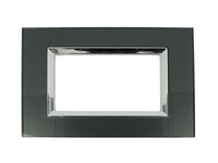 SANDASDON Placca Plexi 4M Acciaio Scuro Plexiglass Compatibile Con Bticino Living