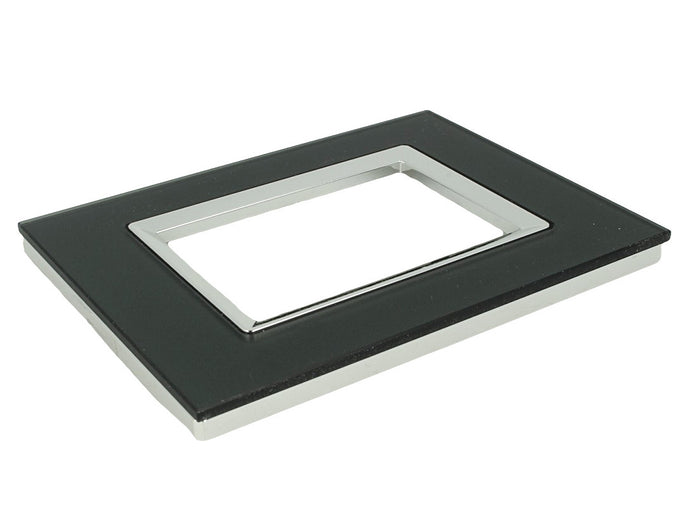 SANDASDON Placca Plexi 4M Acciaio Scuro Plexiglass Compatibile Con Bticino Living