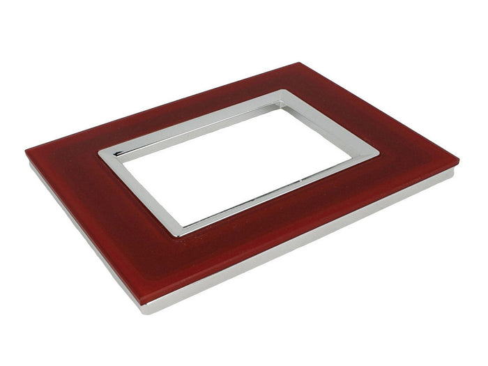 SANDASDON Placca Plexi 4M Rosso Pompeiano Plexiglass Compatibile Con Bticino Living