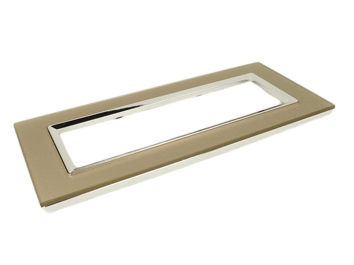 SANDASDON Placca Plexi 7M Bronzo Plexiglass Compatibile Con Bticino Living