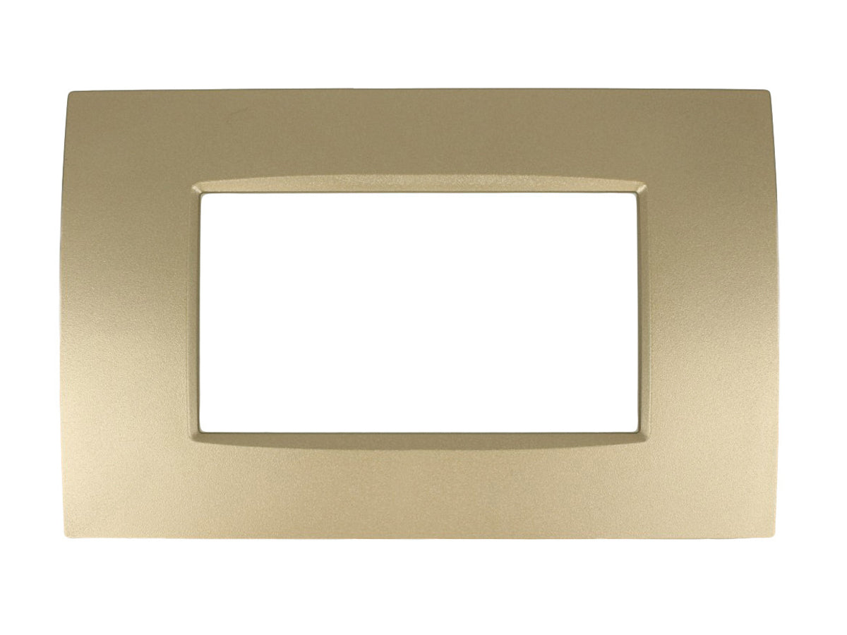 SANDASDON Placca Quadra 4M Oro Compatibile Con Con Bticino Living