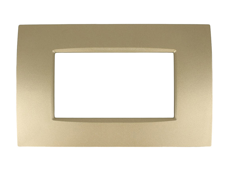 SANDASDON Placca Quadra 4M Oro Compatibile Con Con Bticino Living