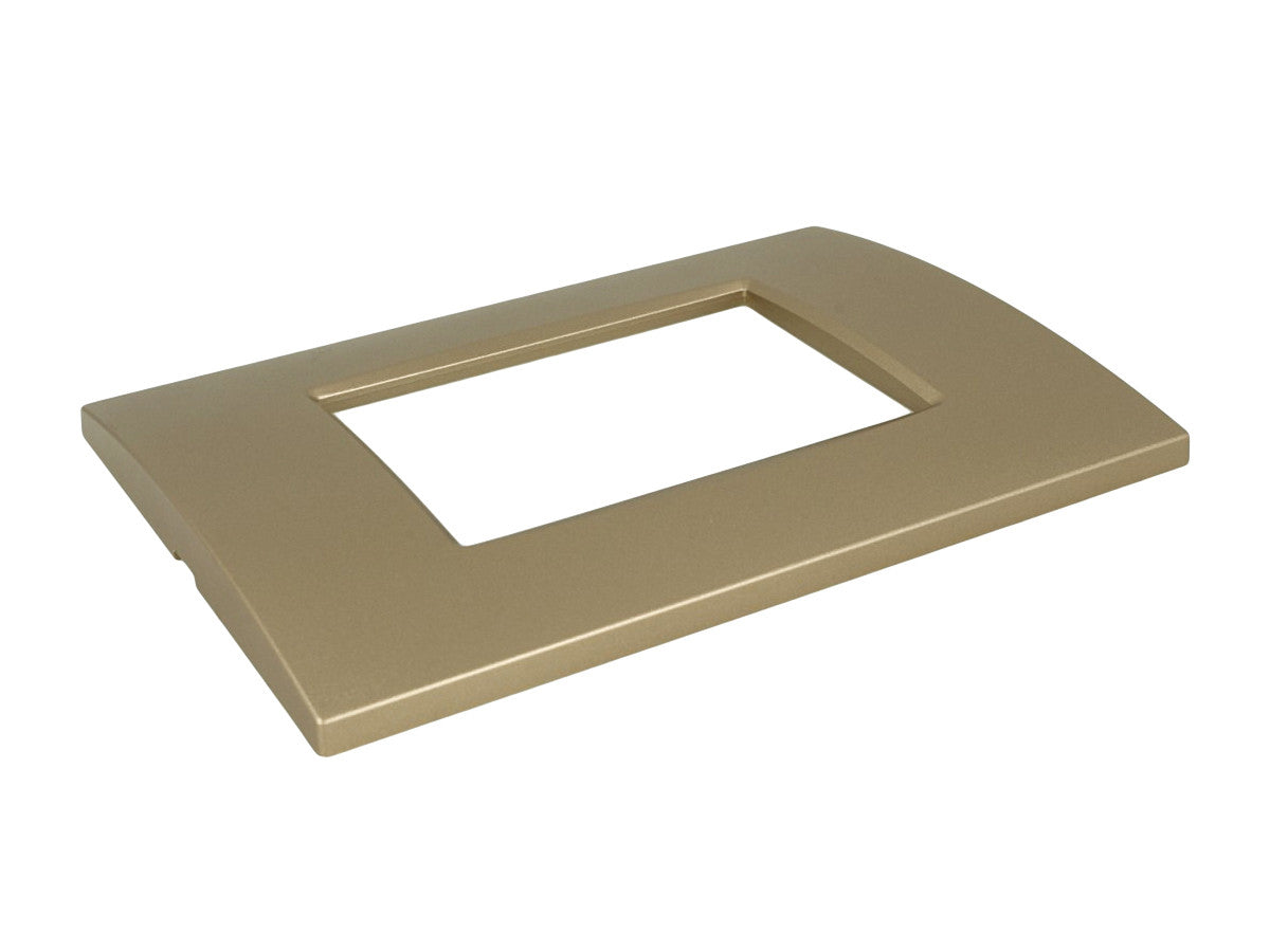 SANDASDON Placca Quadra 4M Oro Compatibile Con Con Bticino Living