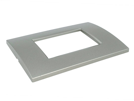 SANDASDON Placca Quadra 4M Silver Compatibile Con Con Bticino Living