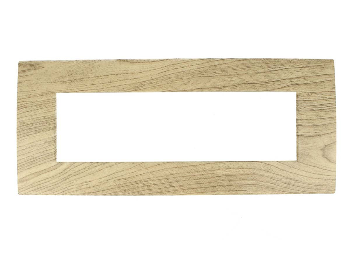 SANDASDON Placca Slim Sottile 7M Legno Chiaro Compatibile Con Bticino Living Light Air