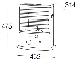 Stufa a Combustibile Liquido Portatile 2400W Karlsen Corona RX 2485 Blu Scuro