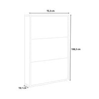 Scarpiera Salvaspazio 3 Ante 9 Paia 72,3x18,1x108,3 cm in Truciolare Nobilitato Bianco Frassino