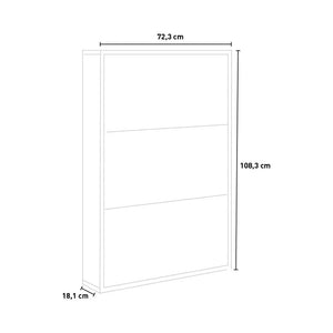 Scarpiera Salvaspazio 3 Ante 9 Paia 72,3x18,1x108,3 cm in Truciolare Nobilitato Olmo