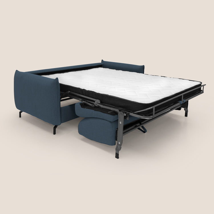 Divano Letto 2 Posti 175x95x96 cm in Tessuto Blu