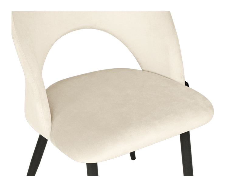 Sedia da pranzo imbottita mod. Zoe (2 pz.) Colore: Beige - Rivestimento: Velluto SD11ZOPM