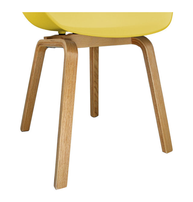 Sedia da pranzo gialla, poltrona in stile scandinavo (2 pz) - Colore: Giallo - SD16DOPL