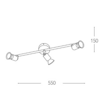 Applique faretti led orientabili soffitto spot alluminio attacco gu10x3