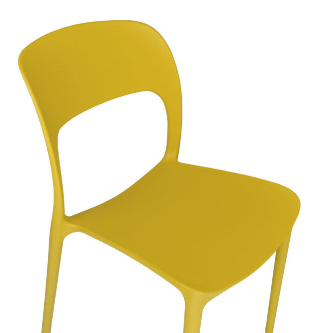 Sedia impilabile in polipropilene mod. Maya (2 pz.) Colore: Giallo senape SD32MAPP