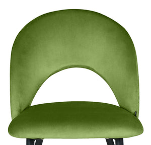 Sedia da pranzo imbottita in velluto verde pistacchio mod. Zoe (2pz) SD39ZOPM