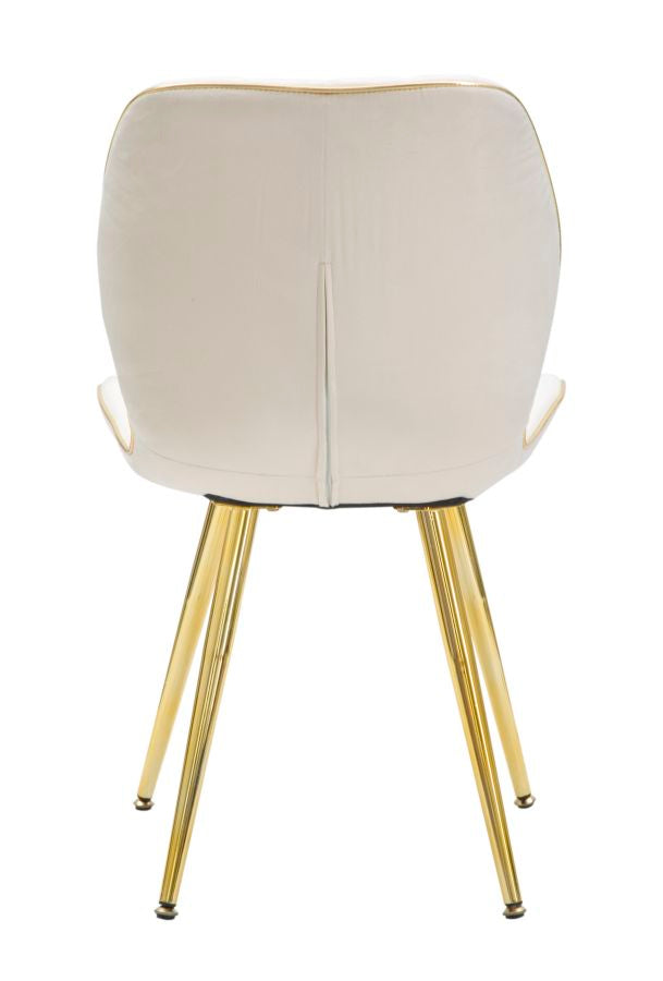 SEDIA PARIS SPACE CREMA /GOLD SET 2 PZ CM 46X58X77