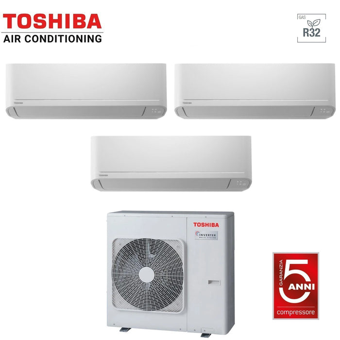 Climatizzatore Condizionatore Toshiba Trial Split Inverter serie SEIYA 10+10+10 (9+9+9) RAS-3M26U2AVG-E R-32 Wi-Fi Optional 10000+10000+10000 (9000+9000+9000)