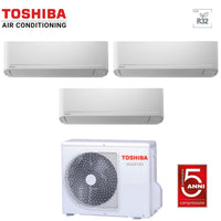 Climatizzatore Condizionatore Toshiba Trial Split Inverter serie SEIYA 7+7+10 (7+7+9) RAS-3M18U2AVG-E R-32 Wi-Fi Optional 7000+7000+10000 (7000+7000+9000)