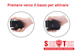 SEKTEK Lucchetto Bloccadisco Antifurto Con Allarme Sonoro Fino a 110dB Con Filo a Molla Impermeabile per Moto Scooter Bici