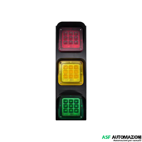 Semaforo 3 Luci Rosso/Giallo/Verde 12/24V Mod. Sem-2