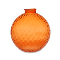 Vaso artigianale SFERA BEVANDA in vetro di Murano arancio 25 cm