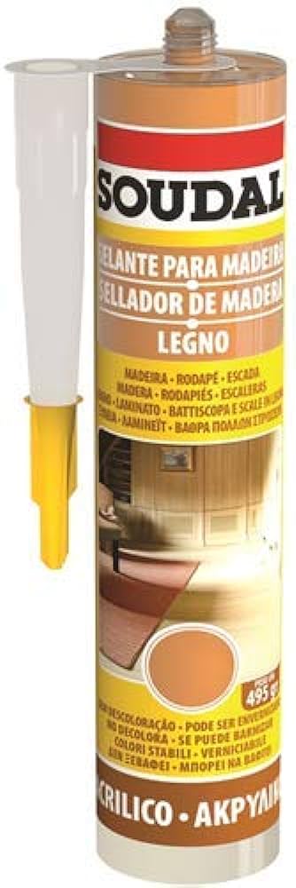 Silicone acrilico per legno per sigillare o stuccare legno rovere chiaro