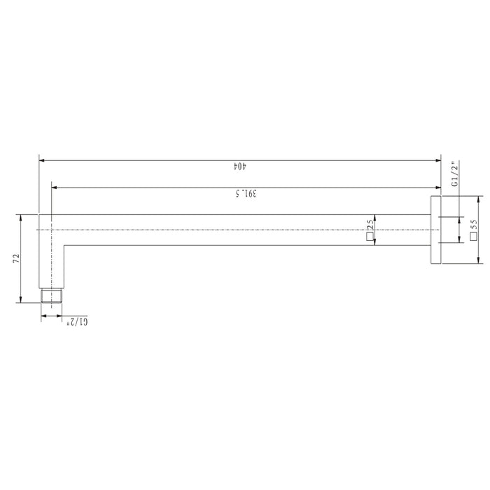 Braccio doccia ottone cromato prolunga soffione doccia bagno fisso attacco standard