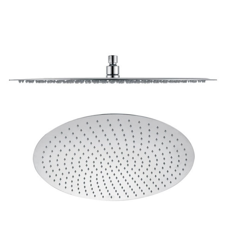 Soffione doccia tondo acciaio inox 2 mm spessore effetto pioggia varie misure bagno *** misure diam. 500x2 mm 288 uge...