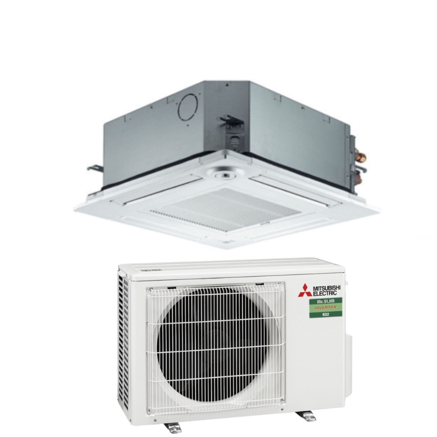 Climatizzatore Condizionatore Mitsubishi Electric Inverter Cassetta 9000 Btu SLZ-M25FA R-32 Wi-Fi Optional con Telecomando e Griglia Incluso