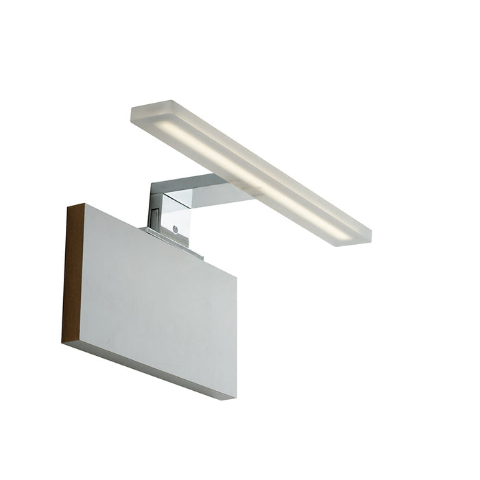 Applique LED da specchio AQA in metallo cromato 8W 4000K (luce naturale)