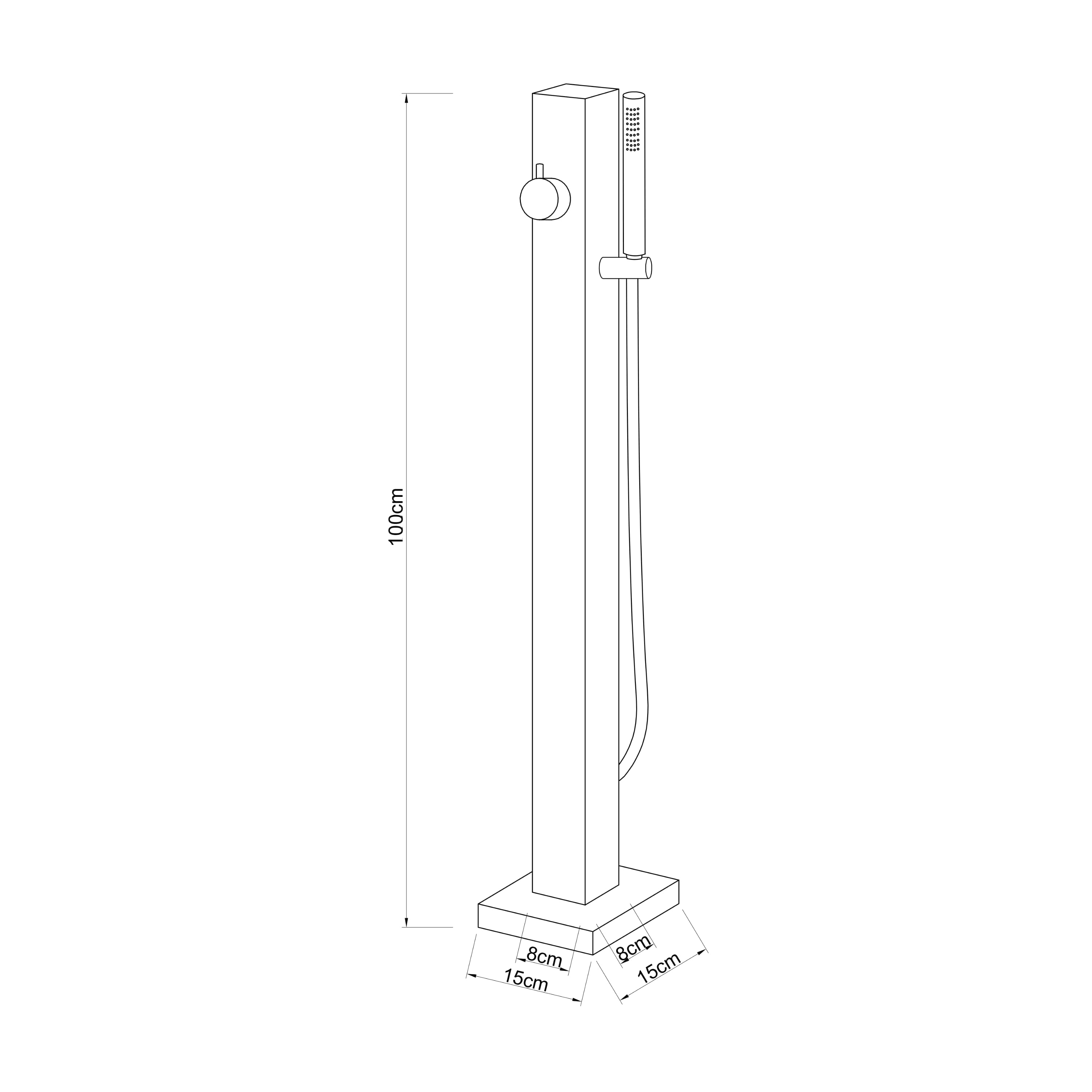 Fontana da giardino a colonna esterno in acciaio inox con cover impermeabile *** modello salice, confezione 1