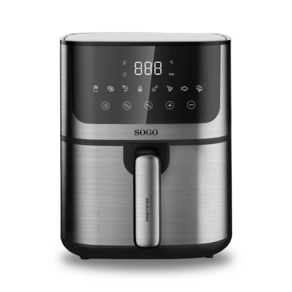 SOGO Friggitrice ad aria 5 litri, 1400 W, 8 funzioni preimpostate, timer fino a 60 minuti FRE-SS-10880