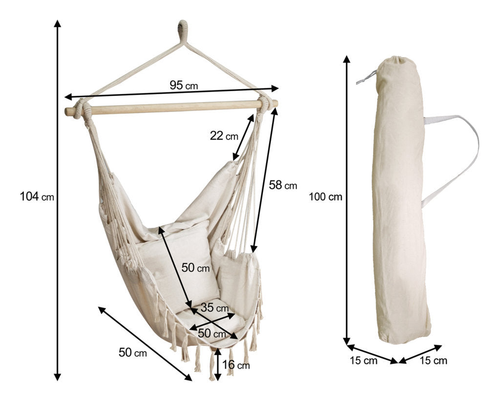 Poltrona sospesa, amaca sedia sospesa a dondolo mod. Giava SS11GI