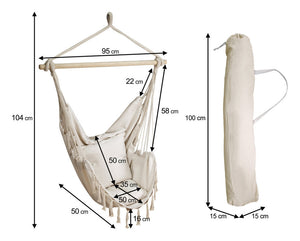 Poltrona sospesa, amaca sedia sospesa a dondolo mod. Giava SS11GI