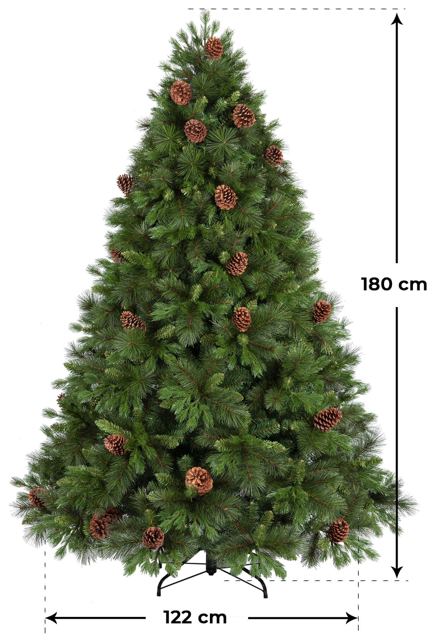 Albero di Natale Artificiale 210 cm 2155 Rami Verde