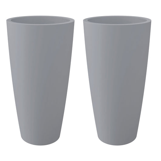 Vaso Style 2 pezzi cm  36x70 H  -  colore: grigio - AMZ2R3636GRG