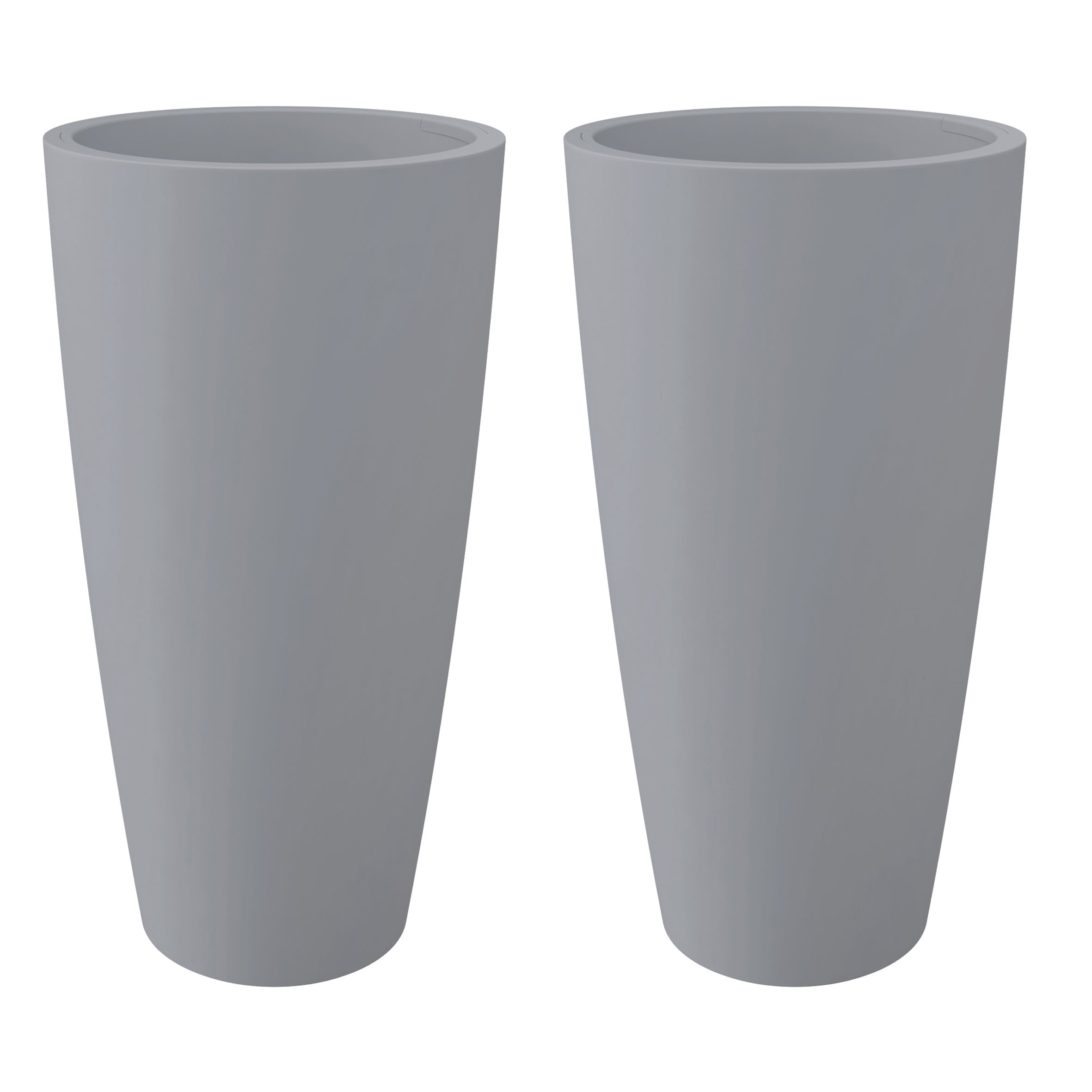 Vaso Style 2 pezzi cm  38x85 H  -  colore: grigio - AMZ2R3638GRG