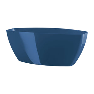 Teraplast Vaso In Plastica Rettangolare Lucido Sunrise - Dimensione:  36 cm - Colore: Denim (Blu)
 - SUNRISE36DENI