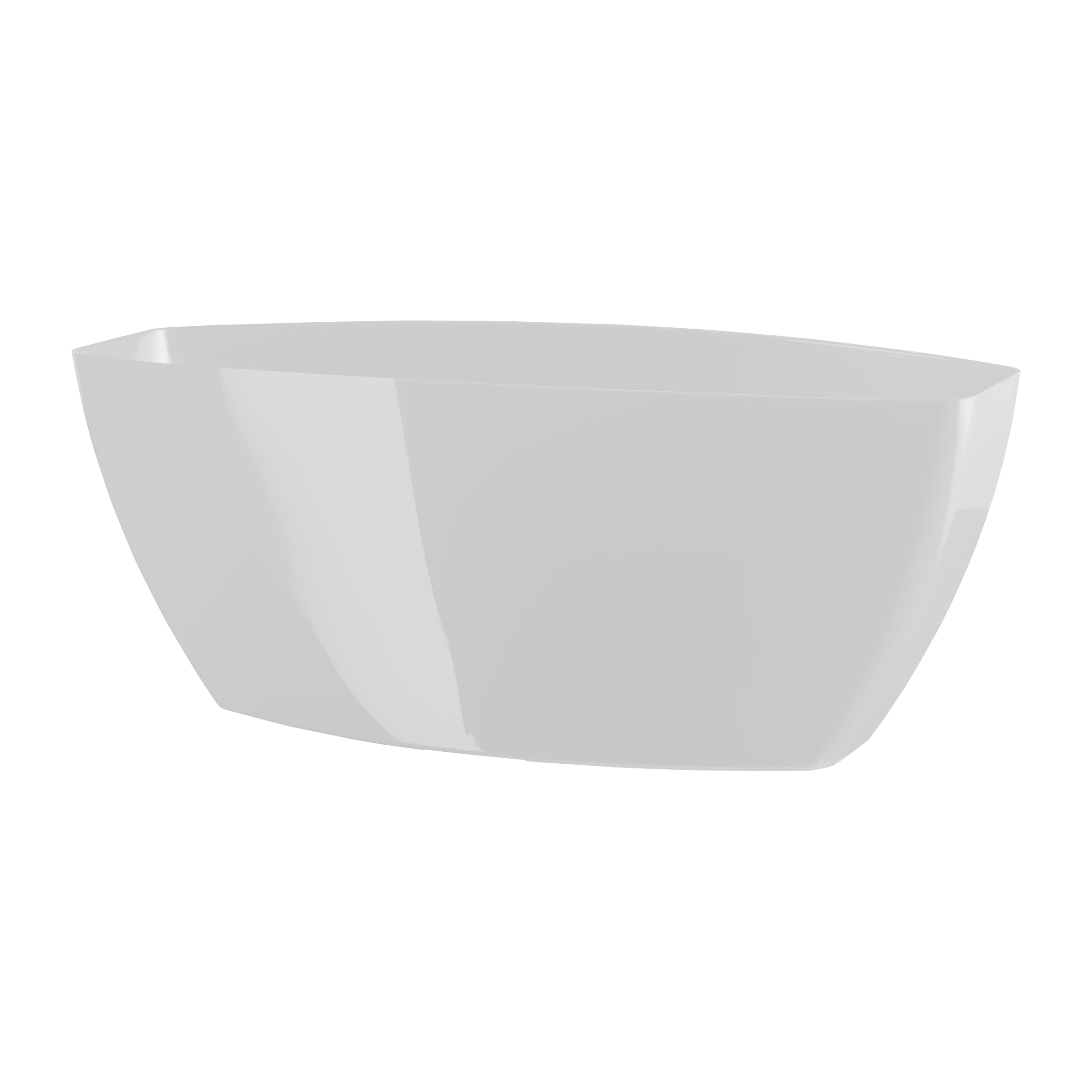 Teraplast Vaso In Plastica Rettangolare Lucido Sunrise - Dimensione:  36 cm - Colore: Snow (Bianco)
 - SUNRISE36SNOW