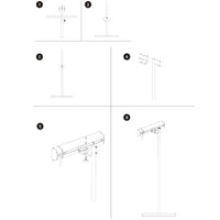 Sined Supporto Riscaldatore Supporto Da Terra Per Riscaldatori Infrarossi Silver Per Il Montaggio Di 2 Stufe Infrarossi a Palpebra Oppure 1 Solo Caldovetro Oppure Caldoira Oppure Caldo Irb