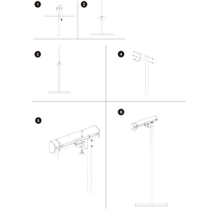 Sined Supporto Riscaldatore Supporto Da Terra Per Riscaldatori Infrarossi Silver Per Il Montaggio Di 2 Stufe Infrarossi a Palpebra Oppure 1 Solo Caldovetro Oppure Caldoira Oppure Caldo Irb