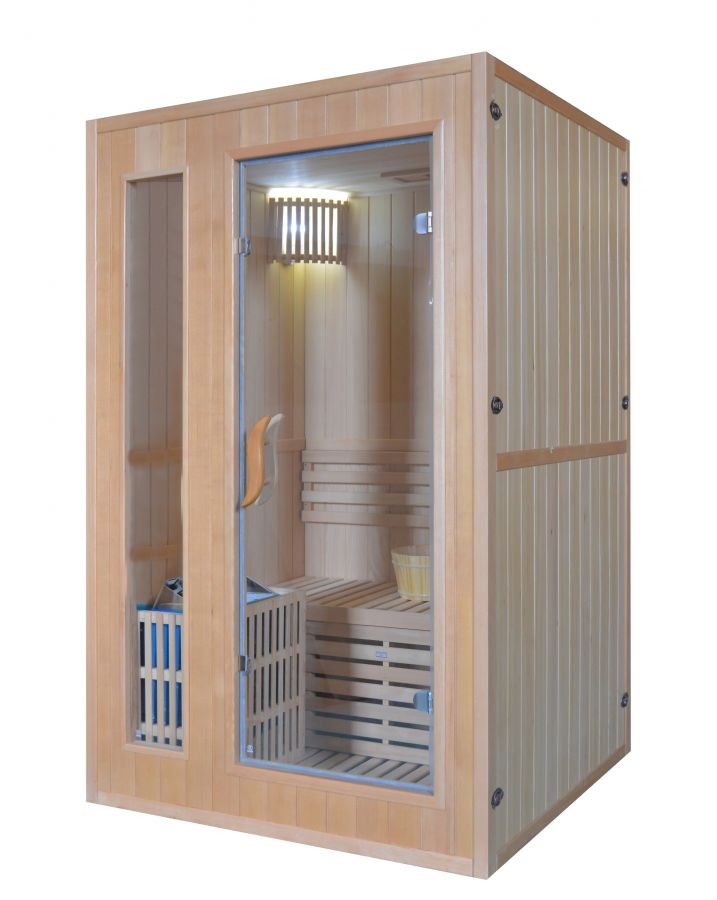 Sauna finlandese tradizionale 2 posti 120x110x190cm Relpunt Sdroe
